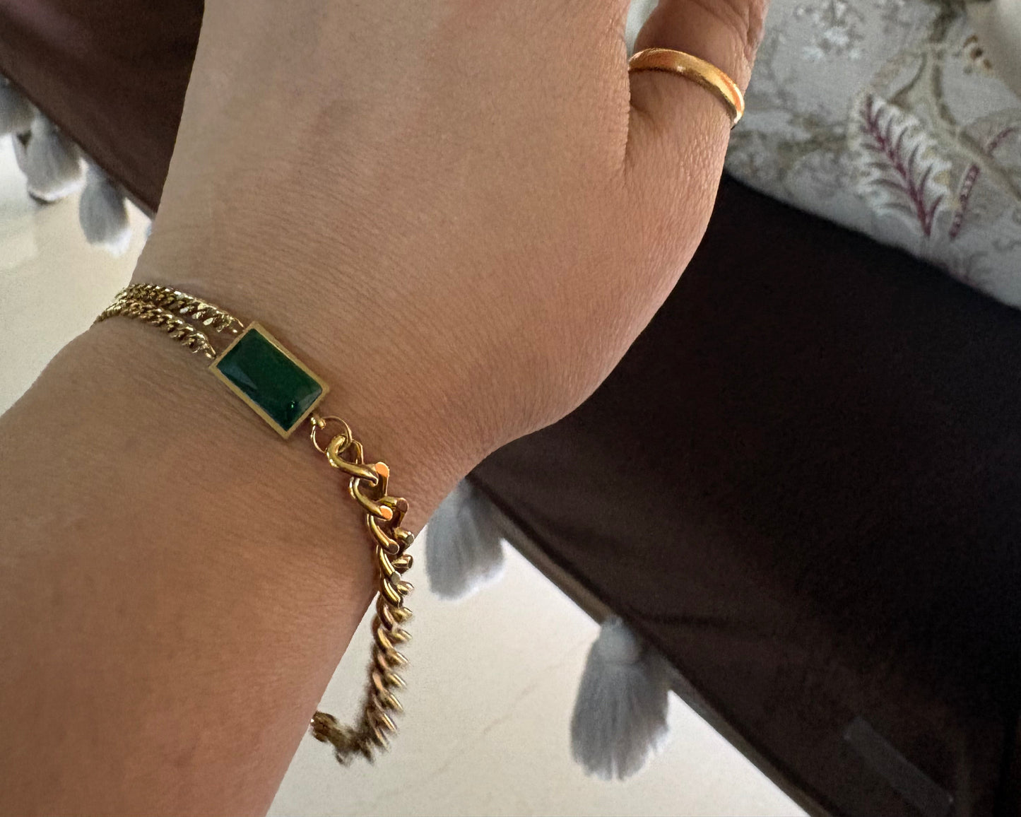 Emerald Whisper Bracelet