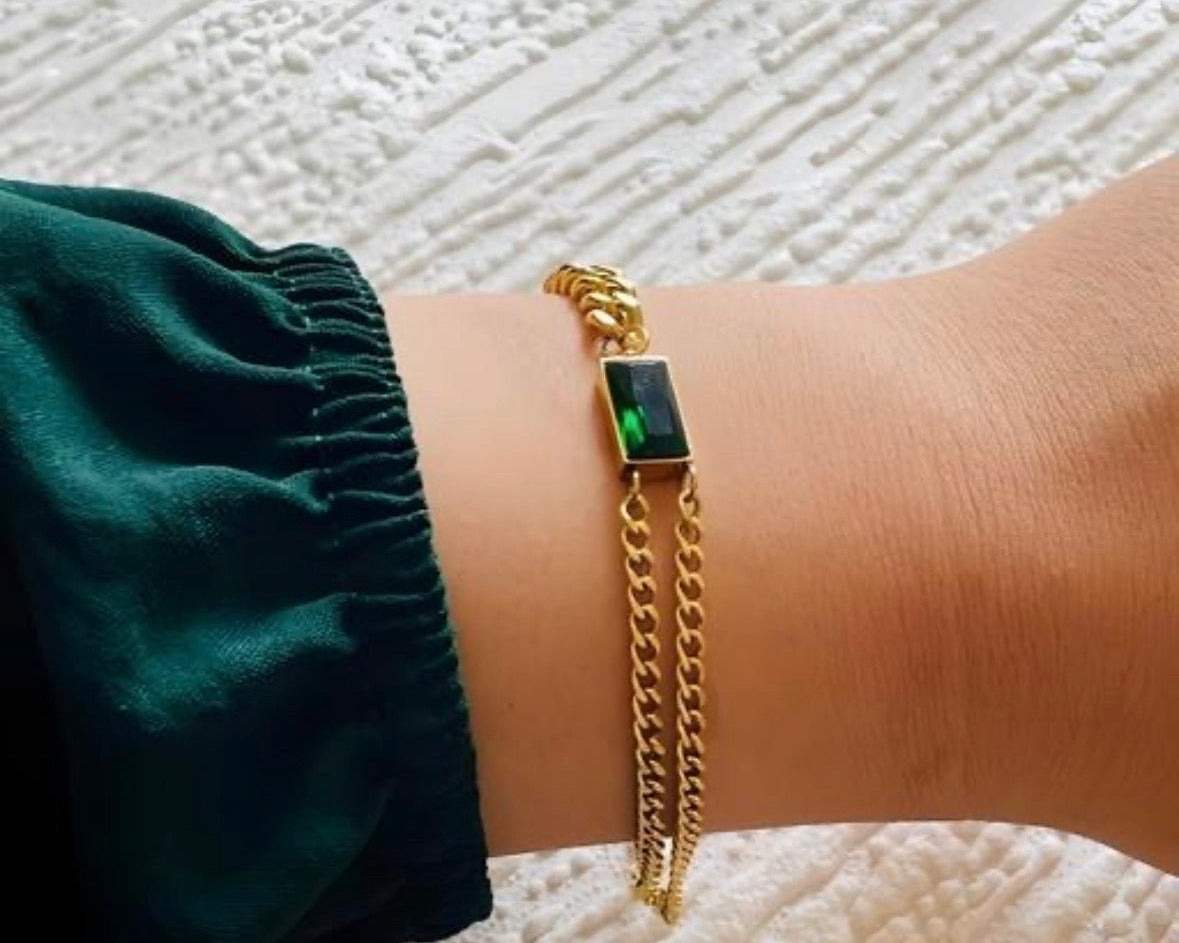 Emerald Whisper Bracelet