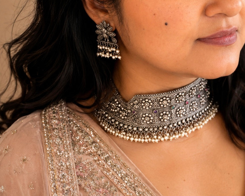 Morvina Peacock Choker Set