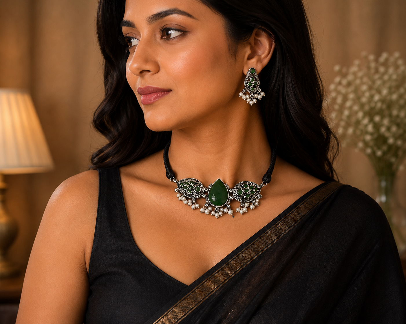 Emerald Noor Choker Set